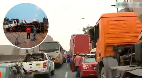 Un violento accidente de tránsito en la autopista Ramiro Prialé viene ocasionando una gran congestión vehicular.