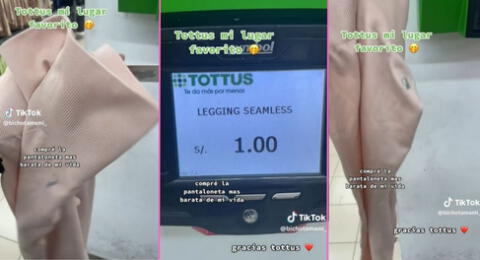 La joven peruana contó que compró unas leggins a 1 sol en Tottus y es viral en TikTok.