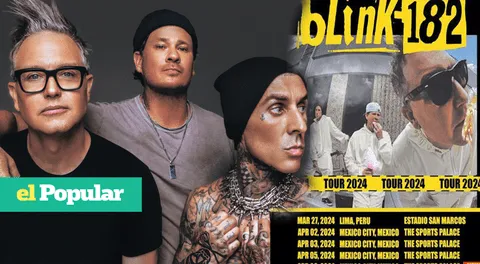 Blink-182, la banda estadunidense que confirma gira por Sudamérica y vendrán a Perú este 2024.