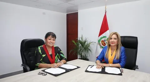 La presidenta de la Corte de Lima María Vidal La Rosa Sánchez se reunió con la alcaldesa de San Isidro