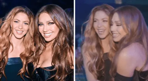 Shakira y Thalía juntas en el premio Billboard Mujeres Latinas.