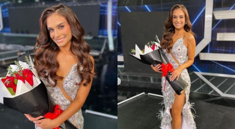 Nathaly Terrones impacta en desfile en ropa de baño en Miss Perú 2023.