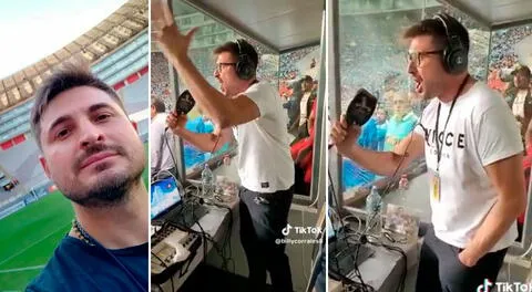 Periodista deportivo argentino gritó a viva voz el gol de River ante la multitud de los hinchas rimenses.