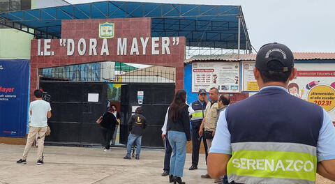 Evacuan colegio Dora Mayer del Callao ante amenaza de balacera.