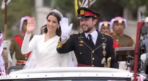 El príncipe Hussein, heredero al trono de Jordania, se casa con Rajwa Al Saif frente a invitados internacionales