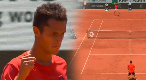 Juan Pablo Varillas lucha y logra quebrar a Novak Djokovic en Roland Garros 2023