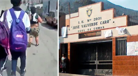 El hecho ocurrió en los exteriores del colegio José Valverde Caro, de Comas.