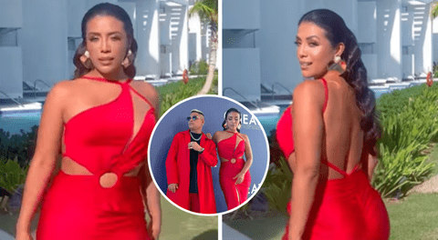 Kate Candela impacta con despampanante vestido rojo en los Premios Heat 2023