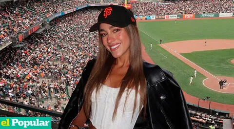 Luana Barrón sorprendió a sus seguidores asistiendo a un partido de béisbol en San Francisco y luciendo lo último en tendencia de la moda.