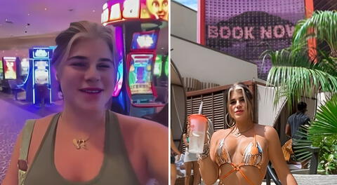 Macarena Vélez la pasa de lo lindo en Las Vegas y va a club de strippers: "Si estoy acá, hay que conocer"