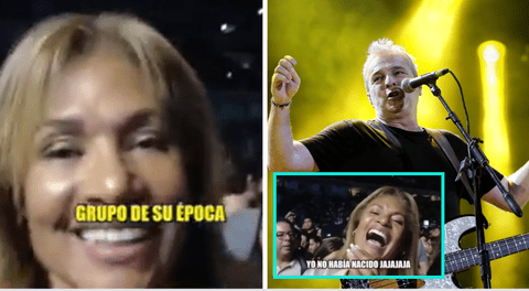 Cecilia Tait 'parcha' a reportero en concierto de Hombres G: "Demórate un poquito"