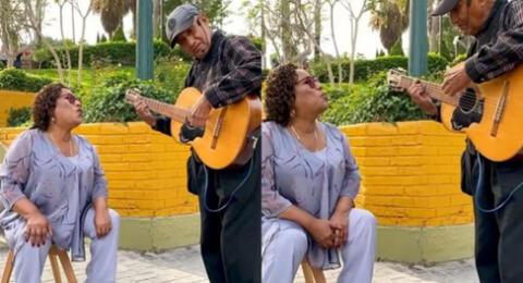 Guitarrista callejero se encuentra con Bartola y la rompen al ritmo de "Alfonsina y el mar".