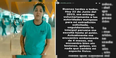 Pamela Cabanillas se entrega a la justicia europea para su extradición