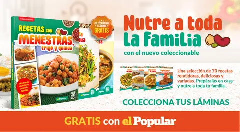 Nuevo coleccionable del diario El Popular: “Recetas con menestras, trigo y quinua”