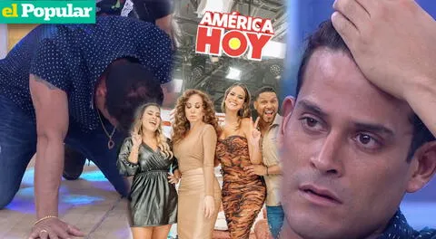 Christian Domínguez es troleado en su propio segmento del programa América Hoy.