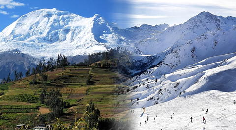 Nevado de Huaraz a la izquierda y nevados de Suiza a la derecha.