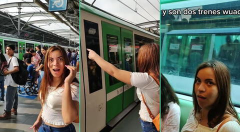 La visita de la joven venezolana al tren eléctrico fue viral en TikTok.