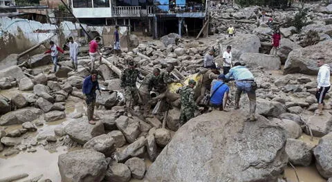 Tragedia en Colombia: 14 muertos y varios desaparecidos deja una avalancha tras fuertes lluvias