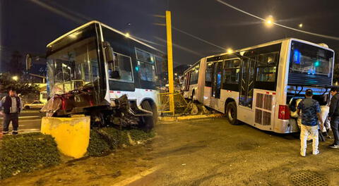 Bus del metropolitano accidentado en Independencia.