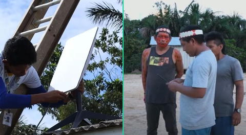 En plena Amazonía, indígenas acceden gratis a internet satelital de Starlink