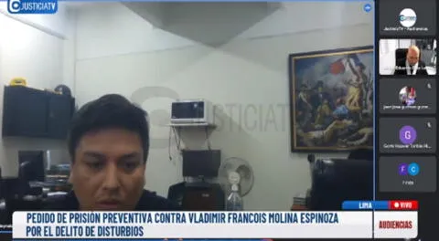 Dictan prisión para  Vladimir Francois Molina Espinoza por lanzar explosivos a la policía durante la Toma de Lima