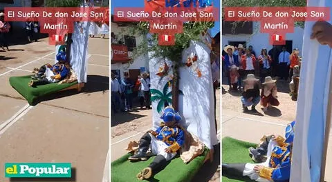 Escolares sorprenden al recrear sueño de Don José de San Martín en desfile por Fiestas Patrias