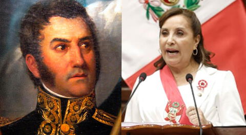 Dina Boluarte tuvo un mensaje extenso que superó a don José de San Martín.