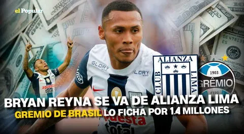 Bryan Reyna deja la Liga 1 y va para Brasil. Gremio será su nueva casa.