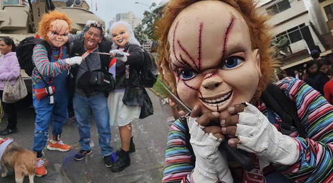 Chucky y Tiffany acudieron al Desfile Militar para poner el entretenimiento.