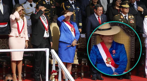 Dina Boluarte usó sombrero durante Desfile Militar 2023.