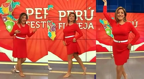 Fátima Aguilar deslumbra bailando 'Concheperla' en noticiero de Latina.