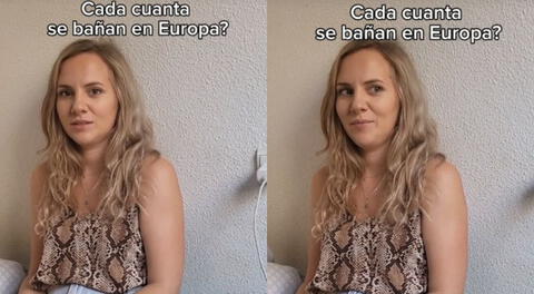 La europea en el video explica que usa desodorantes para mantenerse aseada.