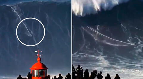 Surfista alemán rompe récord histórico al surfear una ola de más de 25 metros en Portugal