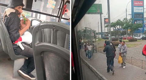 Un usuario registró el momento en el que un hombre viaja en bus con ratas en el hombro  y escena es viral.