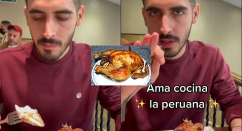 Pollo a la brasa deja sin palabras a joven griego que lo probó por primera vez y es viral en TikTok.