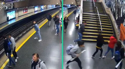 El suicidió en el Metro de Santiagio de Chile dejó atónito a los testigos.