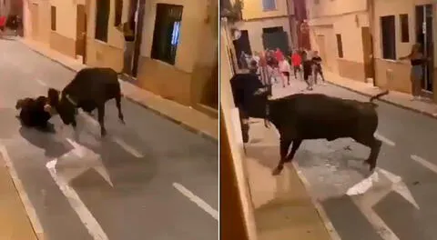 Joven recibe brutal ataque de un toro en España: quedó herido por varias cornadas