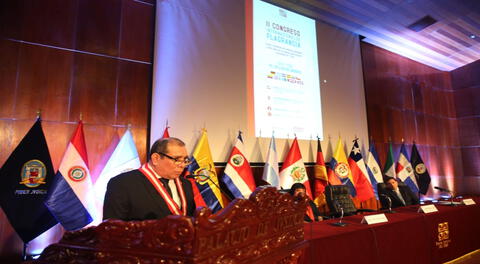 Presidente del Poder Judicial Javier Arévalo clausuró el II Congreso Internacional de Flagrancia realizado en Lima