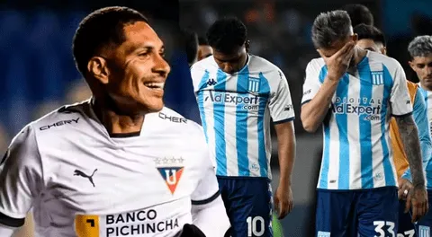 Hinchas argentinos recuerdan a Paolo Guerrero tras eliminación de Racing en la Libertadores.