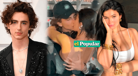 Con este apasionado beso se confirmaría la relación entre Kylie Jenner y Timothée Chalamet.