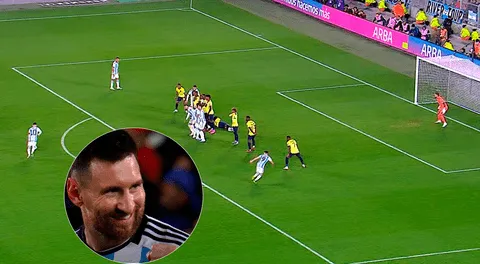 Lionel Messi coloca el 1-0 en el Monumental con un extraordinario tiro libre ante Ecuador