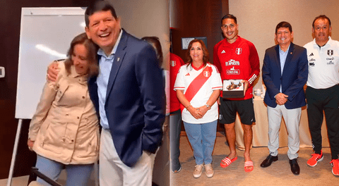 Presidenta Dina Boluarte visitó a los jugadores de la selección peruana de fútbol.