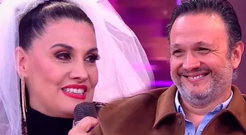 Patricia Portocarrero se mostró emocionada por su matrimonio.