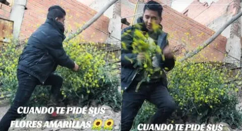 Peruano se olvida de flores amarillas para su novia y hace lo impensado en plena calle.