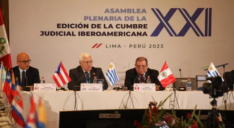 El presidente del Poder Judicial Javier Arévalo estuvo presente en la clausura de la Asamblea Plenaria de la XXI Edición de la Cumbre Judicial Iberoamericana