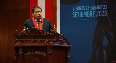 Presidente de la Corte Superior Nacional de Justicia, Octavio César Sahuanay Calsín en III Pleno Jurisdiccional Distrital