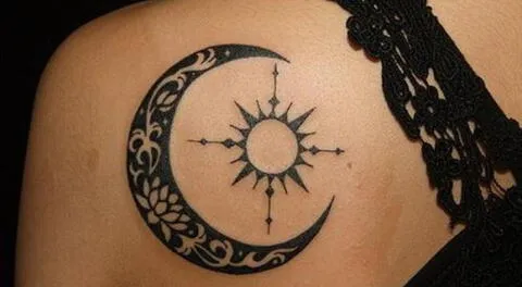 Conoce el significado cósmico del tatuaje de la Luna y el Sol.