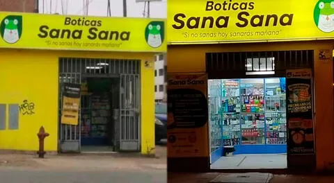 Botica Sana Sana es el lugar que ha deja asombrado a los ciudadanos con su particular nombre.