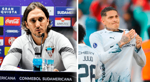 Entrenador de LDU de Quito llena de elogios a Paolo Guerrero tras su doblete en la Copa Sudamericana.