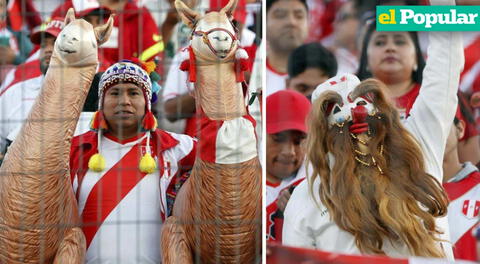 Hinchas peruanos se hicieron presentes en el Monumental de Santiago en el Perú vs. Chile.